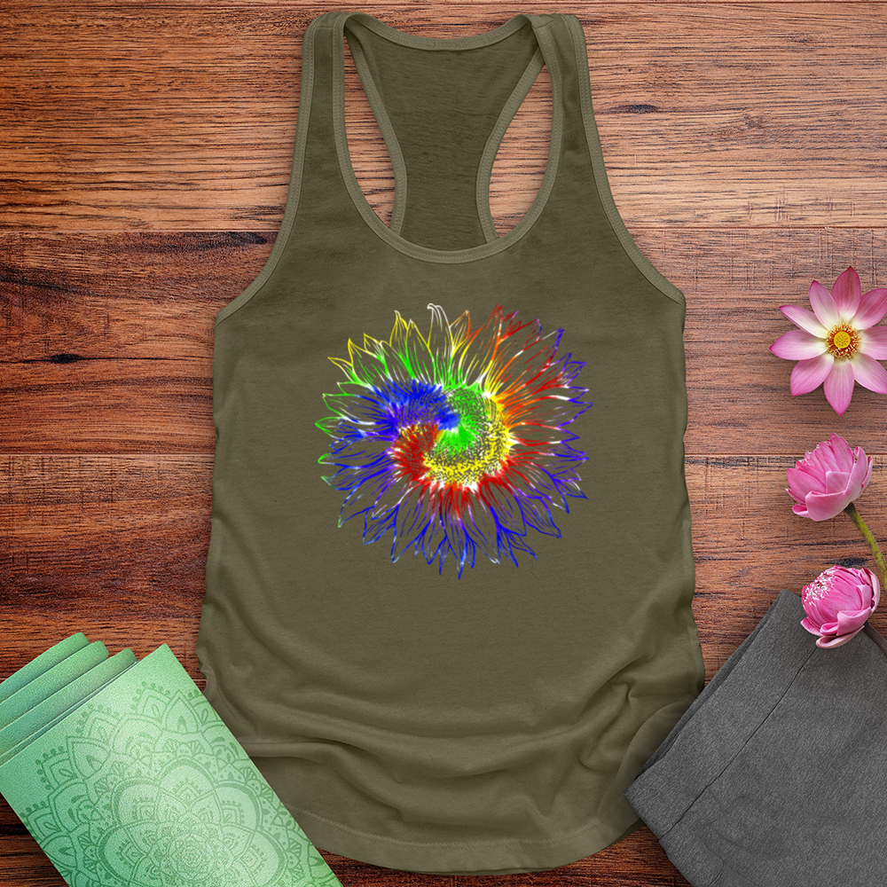 Tie Dye Sunflower Tank Top