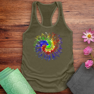 Tie Dye Sunflower Tank Top